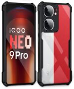 Shock Proof Clear Protective Back Case for iQOO Neo 9 Pro 5G AirEDGE Technology | 360 Degree Camera Protection | Transparent Hybrid Back Case Mobile Cover Black - Image 4