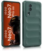 Ultimate Silicon Back Cover Case for iQOO Neo 7 | Neo 7 Pro 5G | Military Grade Drop Protection Shockproof Bumper | Anti-Slip Grip | Scratch Proof Micro-Fibre Cloth Inside (Forest Green) - Image 2
