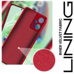 kelpuj Back Cover for Redmi Note 12 5G | Poco X5 5G | Ultra Slim Soft Rubberised Case | Inner Velvet Fabric Lining | Matte Silicone Flexible Mobile Case | Camera Protection - Crimson Red - Image 4