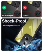 kelpuj Thermoplastic Polyurethane Shock Proof Clear Protective Back Case for Motorola Moto G85 5G-Airedge Technology|360 Degree Camera Protection|Transparent Hybrid Back Case Mobile Cover-Black - Image 6