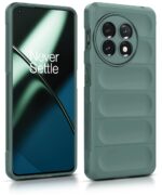 Ultimate Silicon Back Cover Case for 1+ OnePlus 11 5G | Military Grade Drop Protection Shockproof Bumper | Anti-Slip Grip | Scratch Proof Micro-Fibre Cloth Inside (Forest Green) - Image 2