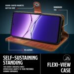 Shock Proof Flip Cover Back Case for Oppo K13X 5G | Magnetic Wallet Leather Case with Stand - Image 5