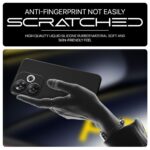 Back Cover for Xiaomi Poco F6 5G | Ultra Slim Soft Rubberised Case | Inner Velvet Fabric Lining | Matte Silicone Flexible Mobile Case | Camera Protection - Black - Image 4