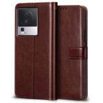 Shock Proof Flip Cover Back Case for Iqoo Neo 7 | Magnetic Wallet Leather Case with Stand - Image 2