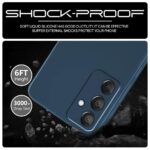 Back Cover for Samsung Galaxy M55 5G | M55s 5G | F55 5G | Ultra Slim Soft Rubberised Case | Inner Velvet Fabric Lining | Matte Silicone Flexible Mobile Case | Camera Protection - Blue - Image 4