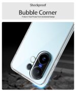 Transparent Back Cover Case for Vivo X200 FE | Raised Bumps for Full Device & Camera Protection Shockproof TPU Silicone Back Case Mobile Cover Transparent - Image 4