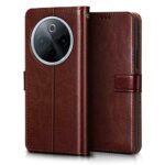 Shock Proof Flip Cover Back Case for Iqoo Z10 5G | Magnetic Wallet Leather Case with Stand - Image 2