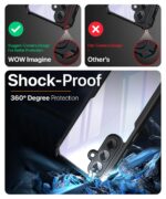 kelpuj Shock Proof Clear Protective Back Case for Samsung Galaxy A36 5G | Galaxy A56 5G - AirEDGE Technology | 360 Degree Camera Protection | Transparent Hybrid Back Case Mobile Cover - Black - Image 4