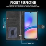 Shock Proof Flip Cover Back Case for Samsung Galaxy A05S 5G | Magnetic Wallet Leather Case with Stand - Image 4