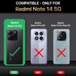 Back Cover for Redmi Note 14 SE 5G | Redmi Note 14 5G | Ultra Slim Soft Rubberised Case | Inner Velvet Fabric | Matte Silicone Flexible Mobile Case | Camera Protection - Green - Image 2