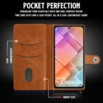 Shock Proof Flip Cover Back Case for Vivo Y200E 5G | Magnetic Wallet Leather Case with Stand - Image 4