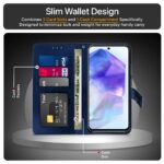 Shock Proof Flip Cover Back Case for Samsung Galaxy A55 5G | Magnetic Wallet Leather Case with Stand - Image 4