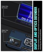 Shock Proof Back Case Mobile Cover for 1+ OnePlus Nord CE 2 5G | Back Cover Case (Tough Armor | Hybrid PC + TPU | Ring Holder & in-Built Kickstand | Blue) - Image 5