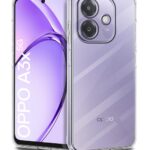Transparent Back Cover Case Compatible with Oppo A3x 5G, A3x 4G & A3 5G Shockproof TPU Silicone Mobile Cover with Raised Bumps for Full Body & Camera Protection Clear/Transparent
