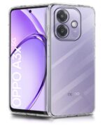 Transparent Back Cover Case Compatible with Oppo A3x 5G, A3x 4G & A3 5G Shockproof TPU Silicone Mobile Cover with Raised Bumps for Full Body & Camera Protection Clear/Transparent