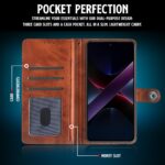 Shock Proof Flip Cover Back Case for Poco X7 Pro 5G | Magnetic Wallet Leather Case with Stand - Image 4