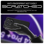 Back Cover for Redmi Note 14 Pro Plus 5G | Ultra Slim Soft Rubberised Case | Inner Velvet Fabric Lining | Matte Silicone Flexible Mobile Case | Camera Protection - Black - Image 8