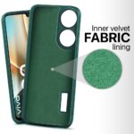 Ultra Slim Soft Rubberised Back Case Cover for Vivo Y100 | Vivo T2 5G | Inner Velvet Fabric Lining | Matte Silicone Flexible Camera Protection Back Case - Green - Image 2