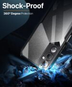 Shock Proof Clear Back Cover Case Mobile Cover for Tecno POVA 4 (Hard | Hybrid PC + TPU | Full Armour Device & Camera Protection | Black) - Image 3