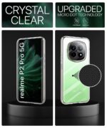 Crystal Clear Transparent Back Cover Case Compatible with Realme P2 Pro 5G Shockproof Flexible TPU Silicone Case with Full Body & Camera Protection Transparent - Image 3