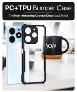 Shock Proof Clear Protective Back Case for Tecno Spark 10 Pro 5G AirEDGE Technology | 360 Degree Camera Protection | Transparent Hybrid Back Case Mobile Cover Black - Image 6