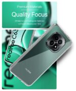 Transparent Back Cover Case Compatible with Realme C63 5G Shockproof TPU Silicone Mobile Cover with Raised Bumps for Full Body & Camera Protection Clear/Transparent - Image 8