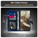 Shock Proof Flip Cover Back Case for Motorola Moto Edge 50 5G | Magnetic Wallet Leather Case with Stand - Image 6