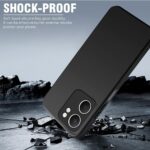 Back Cover for Oppo A5x | Ultra Slim Soft Rubberised Case | Inner Velvet Fabric Lining | Matte Silicone Flexible Mobile Case | Camera Protection - Black - Image 3