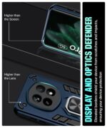 Shock Proof Back Case Mobile Cover for Realme P2 Pro 5G | Back Cover Case (Tough Armor | Hybrid PC + TPU | Ring Holder & in-Built Kickstand | Blue) - Image 8