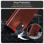 Shock Proof Flip Cover Back Case for Nokia C32 | Magnetic Wallet Leather Case with Stand - Image 4