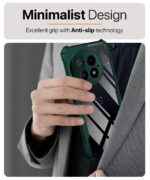 Shock Proof Clear Protective Back Case for 1+ OnePlus 13 - AirEDGE Technology | 360 Degree Camera Protection | Transparent Hybrid Back Case Mobile Cover - Green - Image 4