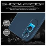 Back Cover for 1+ OnePlus Nord CE 4 Lite 5G | Ultra Slim Soft Rubberised Case | Inner Velvet Fabric Lining | Matte Silicone Flexible Mobile Case | Camera Protection - Blue - Image 6