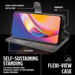 Shock Proof Flip Cover Back Case for Oppo F19 Pro | Magnetic Wallet Leather Case with Stand - Image 8