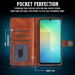 Shock Proof Flip Cover Back Case for Samsung Galaxy A06 | Magnetic Wallet Leather Case with Stand - Image 4