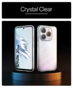 Crystal Clear Transparent Back Case Cover for Tecno Spark 20 Pro | Full Device & Camera Protection Shockproof TPU | Flexible Silicone Back Cover Case Transparent - Image 3