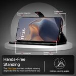 Shock Proof Flip Cover Back Case for Motorola Moto Edge 60 Fusion | Magnetic Wallet Leather Case with Stand - Image 5