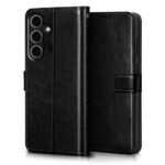 Shock Proof Flip Cover Back Case for Samsung Galaxy S25 5G | Magnetic Wallet Leather Case with Stand - Image 3