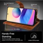 Shock Proof Flip Cover Back Case for Xiaomi Redmi Note 10 | Magnetic Wallet Leather Case with Stand - Image 8