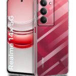 Transparent Back Cover Case Compatible with Realme 14x 5G, Narzo 80x, P3x | Shockproof TPU Silicone Case with Raised Bumps | Full Body & Camera Protection | Slim Fit Mobile CoverClear