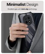 Shock Proof Clear Protective Back Case for Oppo F29 Pro 5G - AirEDGE Technology | 360 Degree Camera Protection | Transparent Hybrid Back Case Mobile Cover - Black - Image 5