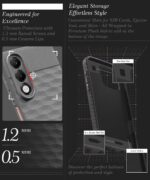 Back Cover for Oppo K13x 5G with Hexa Cube Design | Ultra Slim Soft Rubberised Case | Inner Velvet Fabric | Matte Silicone Flexible Mobile Case | Camera Protection - Grey - Image 4