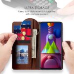 Shock Proof Flip Cover Back Case for Xiaomi Redmi Note 10 | Magnetic Wallet Leather Case with Stand - Image 4