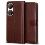 Shock Proof Flip Cover Back Case for Vivo Y100 5G | Magnetic Wallet Leather Case with Stand - Image 2