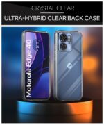 kelpuj Crystal Clear Transparent Back Case for Compatible with Motorola Edge 40 5G | Shockproof Flexible TPU Silicone Cover | Full Body & Camera Protection Transparent - Image 3