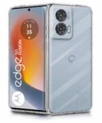 Transparent Back Cover for Moto Edge 50 Fusion 5G & Edge G96 Fusion 5G Shockproof TPU Silicone Case