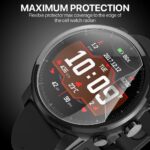 Screen Protector Guard for Huami Amazfit Stratos | MilitaryGrade TPU Nano Film [Not Glass] Clear Anti Scratch Fingerprint Bubble Free High Touch Smart Watch Screen Protection  Pack of 2 - Image 3