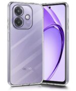 Transparent Back Cover Case Compatible with Oppo A3x 5G, A3x 4G & A3 5G Shockproof TPU Silicone Mobile Cover with Raised Bumps for Full Body & Camera Protection Clear/Transparent - Image 3