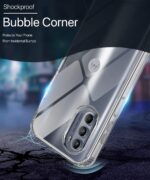 kelpuj Crystal Clear TPU Back Case for Compatible with Motorola Moto G62 5G | Flexible Shockproof Cover with Cushioned Edges Transparent - Image 4