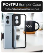 Shock Proof Clear Back Case Mobile Cover for Motorola Moto Edge 50 Fusion 5G | Moto Edge G96 Fusion 5G (Hard | Hybrid PC + TPU | Full Armour Device & Camera Protection | Black) - Image 8