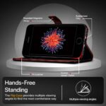 Shock Proof Flip Cover Back Case for Apple Iphone 5 | Magnetic Wallet Leather Case with Stand - Image 5